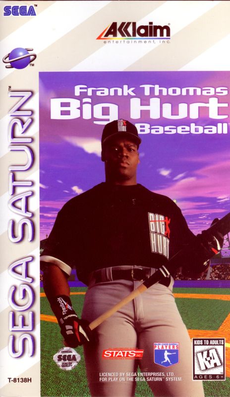 Frank Thomas' Big Hurt Baseball box art for Sega Saturn